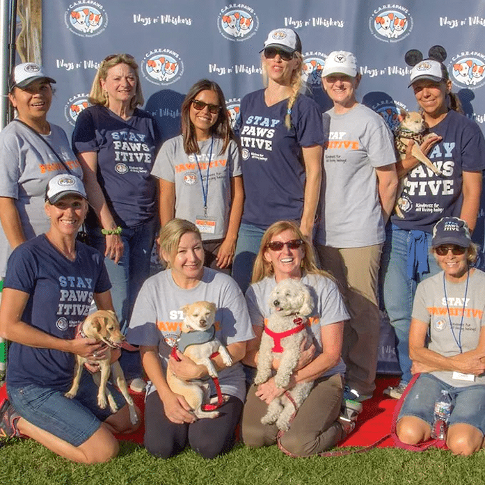C.A.R.E.4Paws Volunteers gathered for a photo