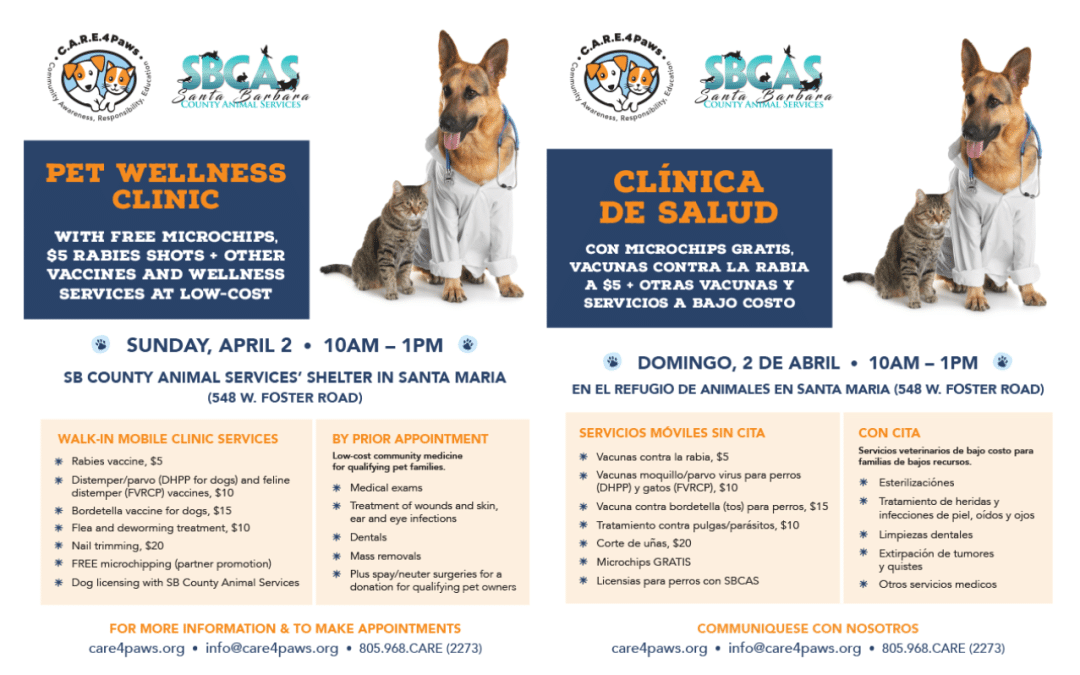 Pet Wellness Clinic, SBCAS Santa Maria