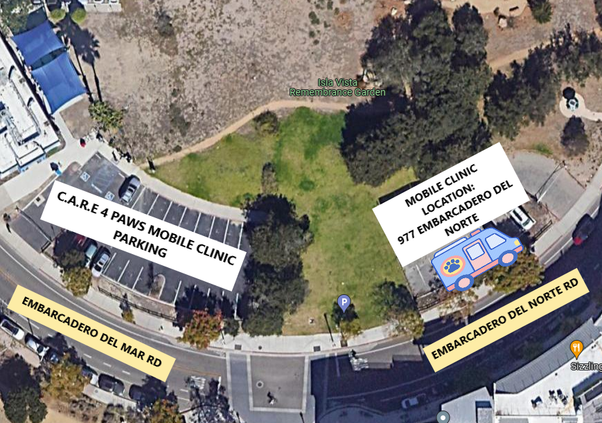 Aerial view of Isla Vista Remembrance Garden