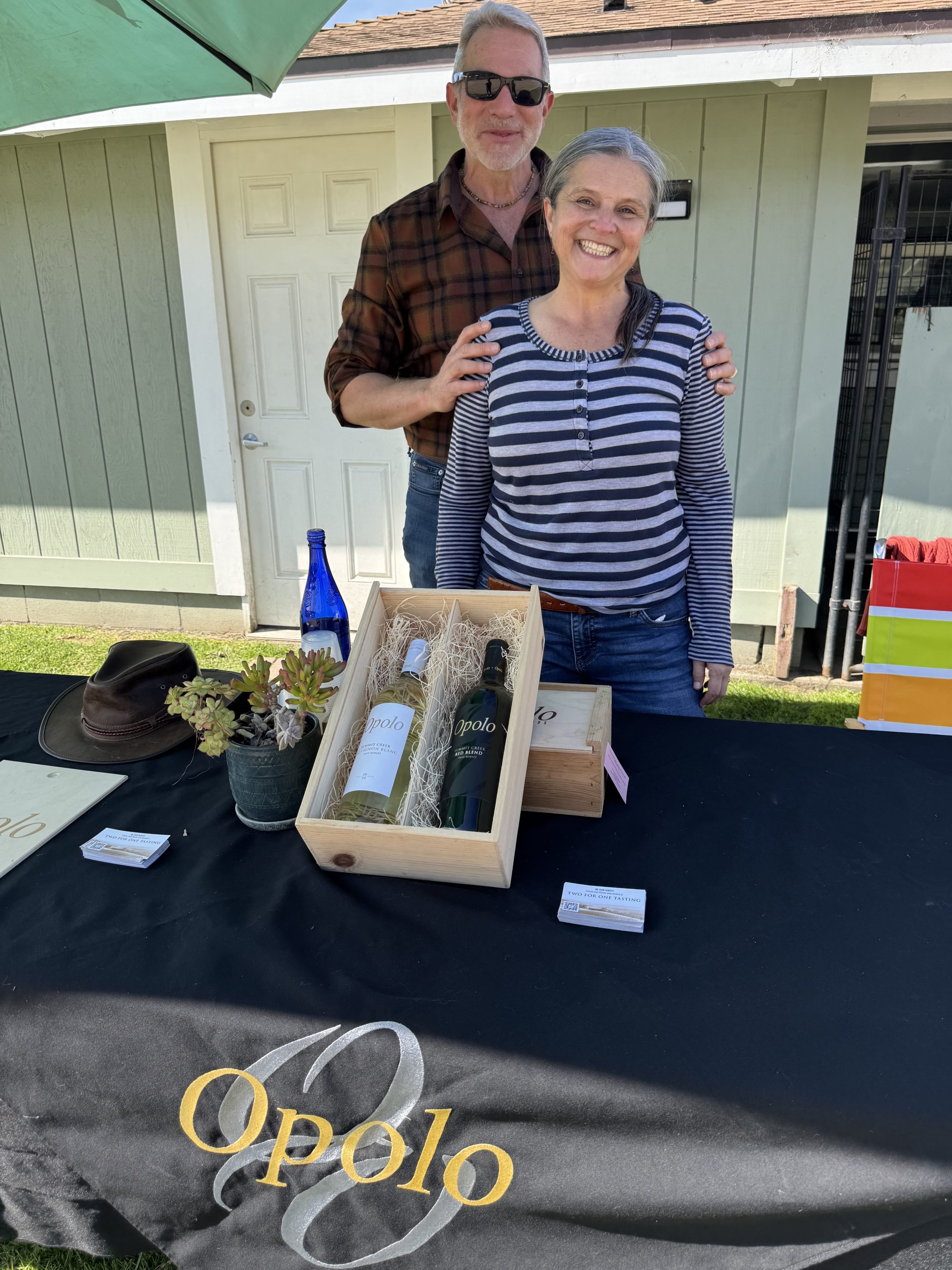 C.A.R.E.4Paws volunteer with adoptable dog Doogie