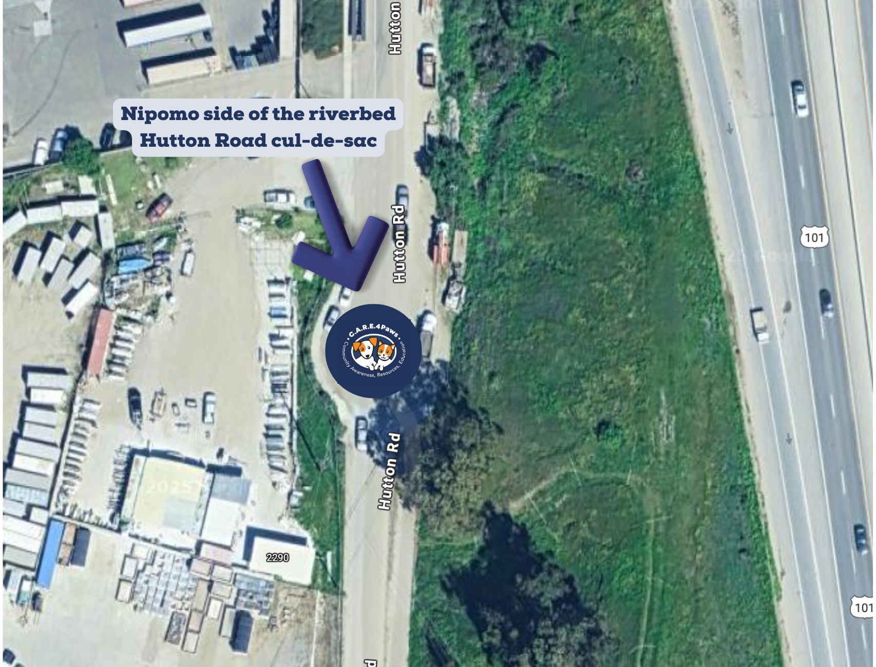 Map location of Nipomo side of the riverbed