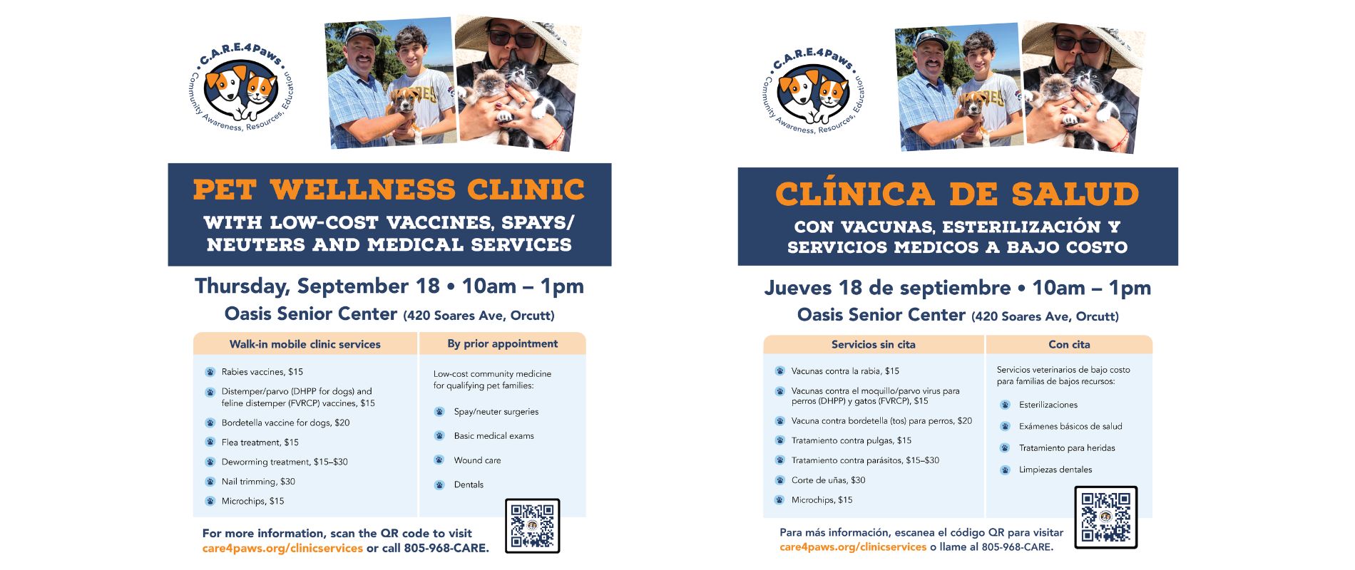 Pet Wellness Clinic flyers