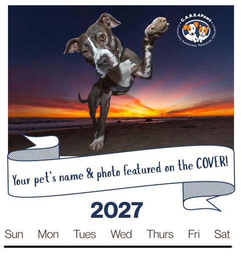 C.A.R.E.4Paws sample of our 2027 Calendar fundraiser