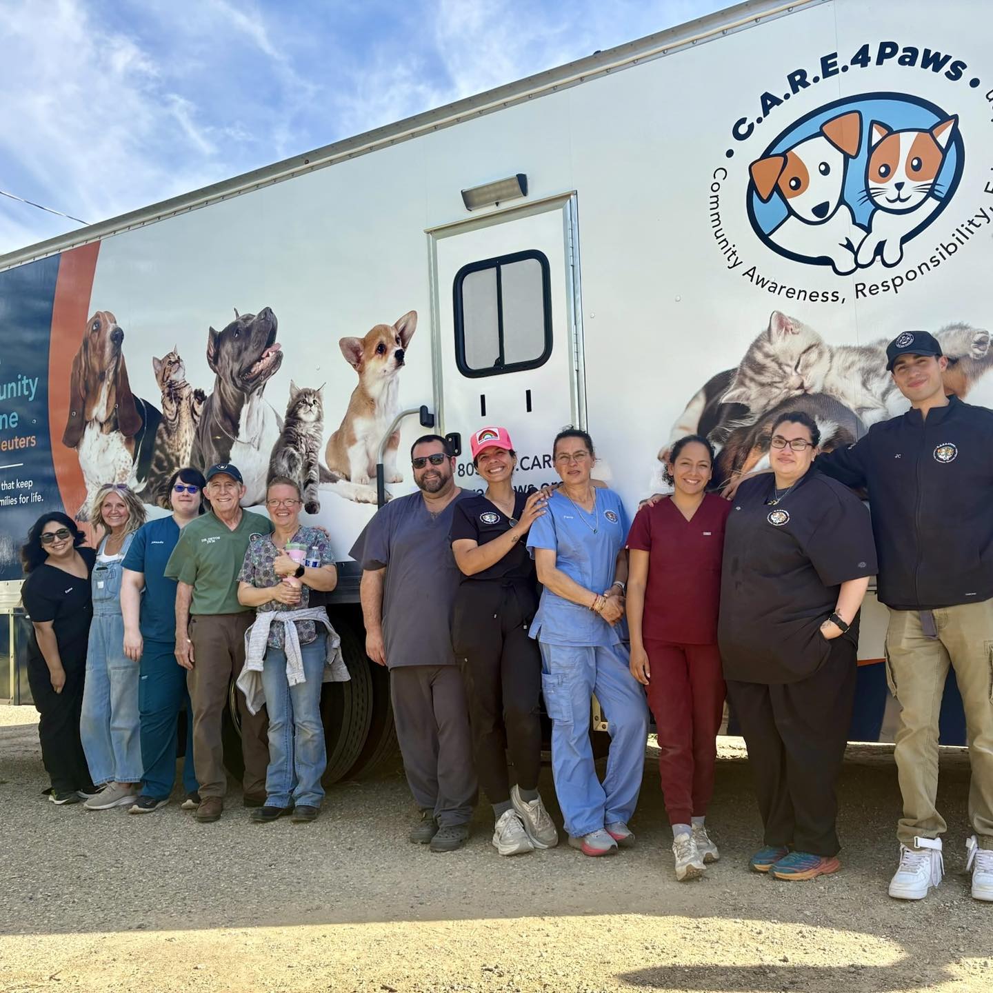 C.A.R.E.4Paws mobile clinic team