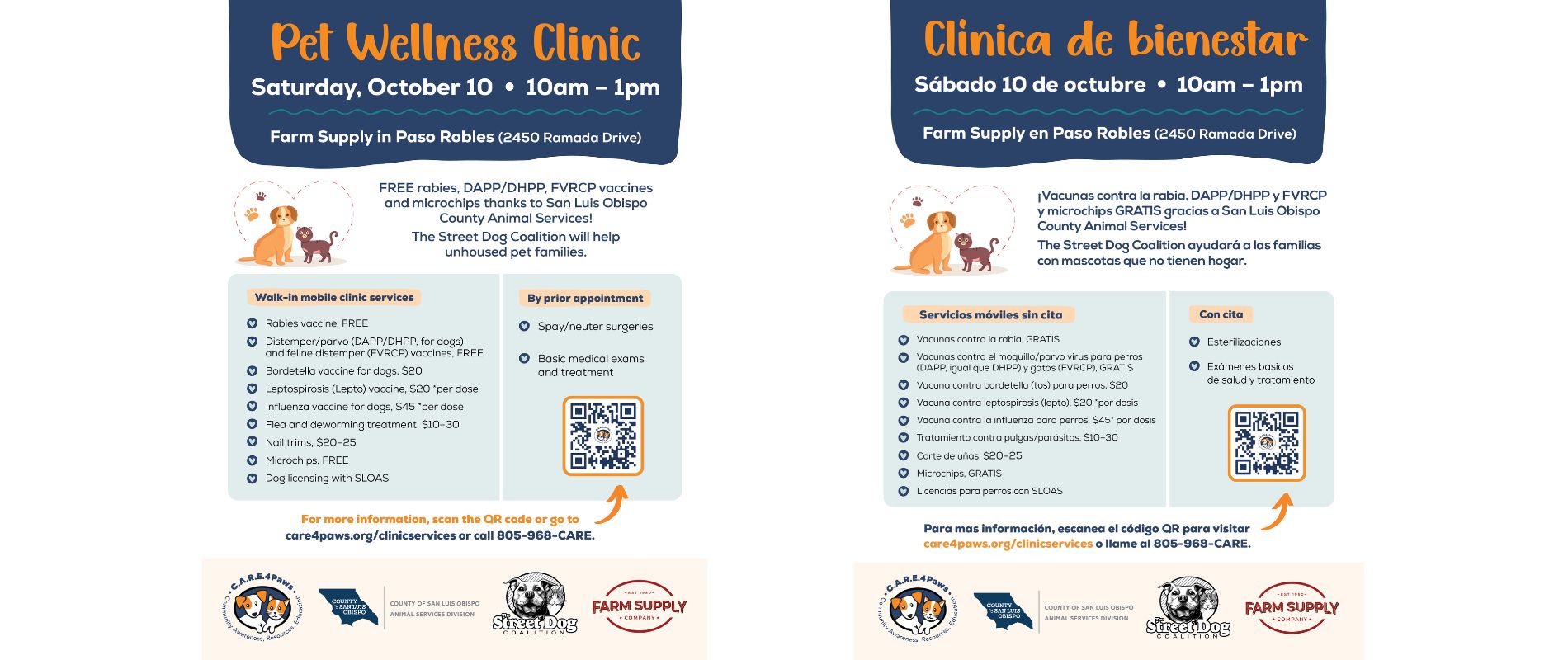 C.A.R.E.4Paws Paso Robles Farm Supply flyer for Saturday, October 10, 2026